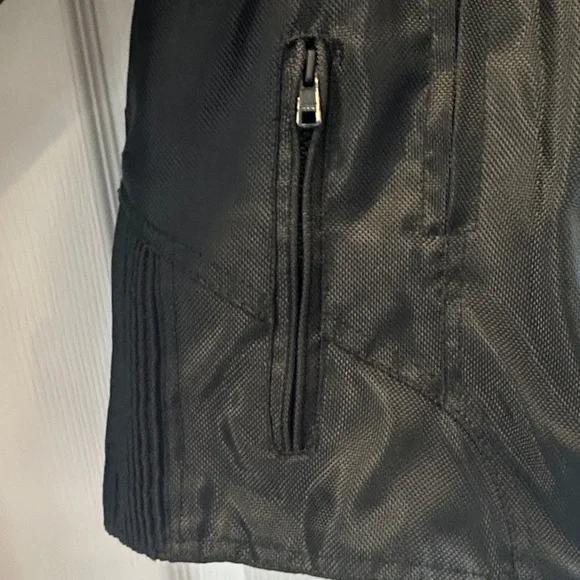 Screaming Eagle by Harley Davidson Women’s Black Biker Jacket, Leather Accents - Picture 11 of 17